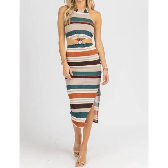 ENDLESS BLU. | Dresses | New Endless Blu Front Knot Midi Dress In Rust ...